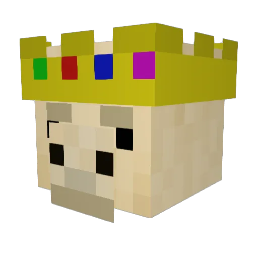 DistressedLlama Minecraft avatar head, 3D render
