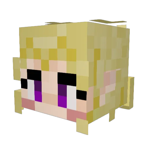 Distressedflower Minecraft avatar head, 3D render