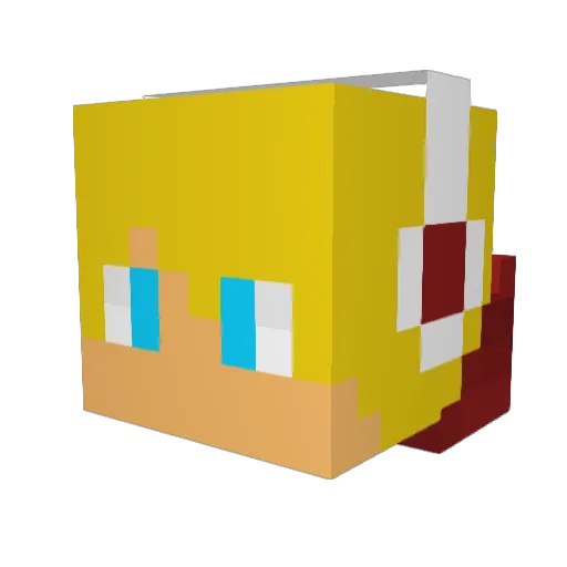 DistructionalAim Minecraft avatar head, 3D render