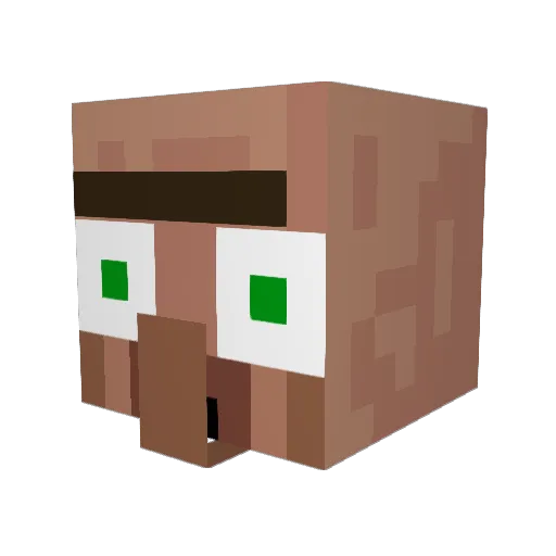 DisturbedCherry Minecraft avatar head, 3D render