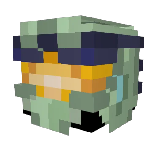 DisturbedRest Minecraft avatar head, 3D render