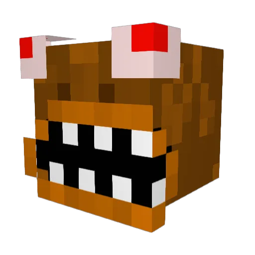 DisturbedTurd Minecraft avatar head, 3D render