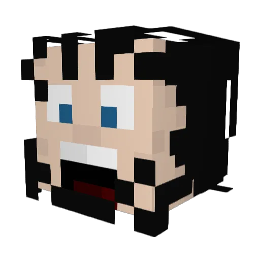 DisturbereD Minecraft avatar head, 3D render