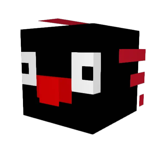 Disuarezz Minecraft avatar head, 3D render