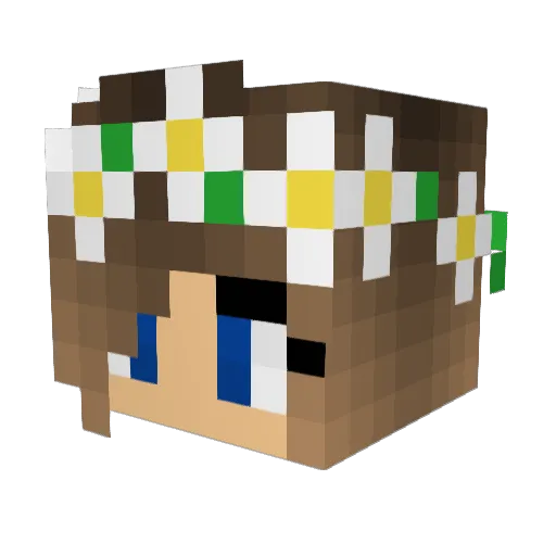 DitIsLisaah Minecraft avatar head, 3D render