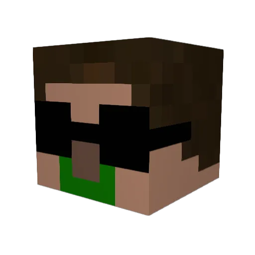 DitRekt Minecraft avatar head, 3D render