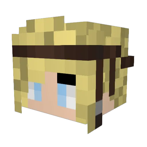 Ditchcardo Minecraft avatar head, 3D render