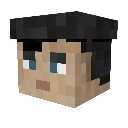 DiterosPl Minecraft avatar head, 3D render