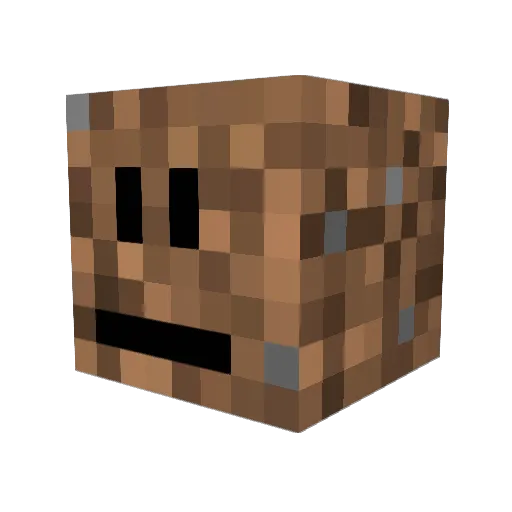 Ditikin Minecraft avatar head, 3D render