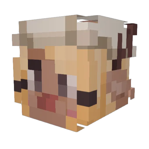 DitsyDawn Minecraft avatar head, 3D render