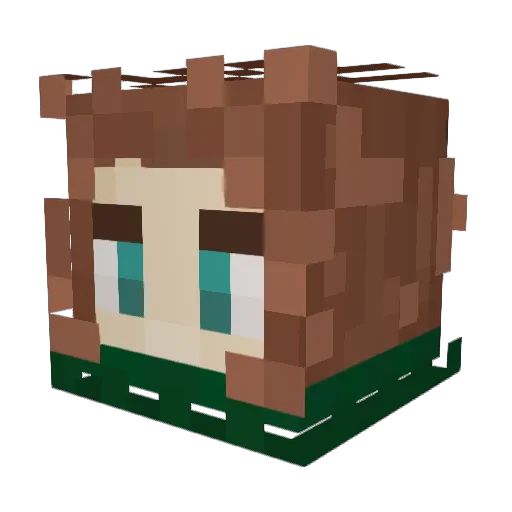 Dittae Minecraft avatar head, 3D render