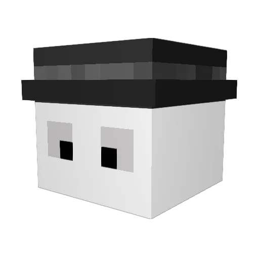 Dittiox Minecraft avatar head, 3D render