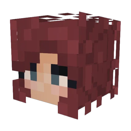 DitzyBel Minecraft avatar head, 3D render