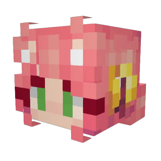 DitzyDogGirl Minecraft avatar head, 3D render