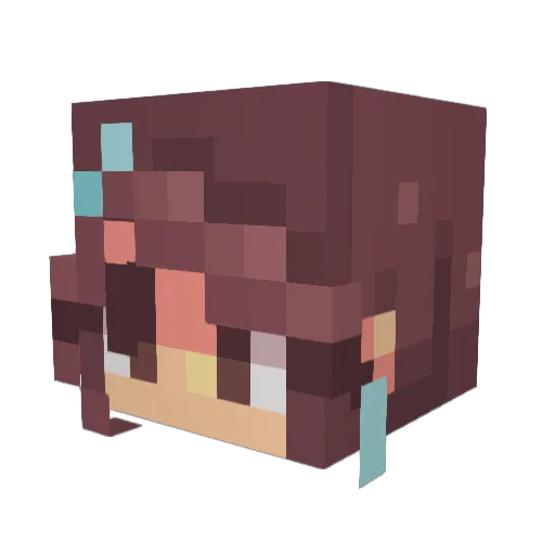 Ditzyr Minecraft avatar head, 3D render