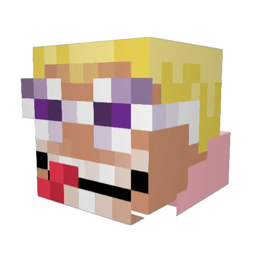 Ditzyy Minecraft avatar head, 3D render