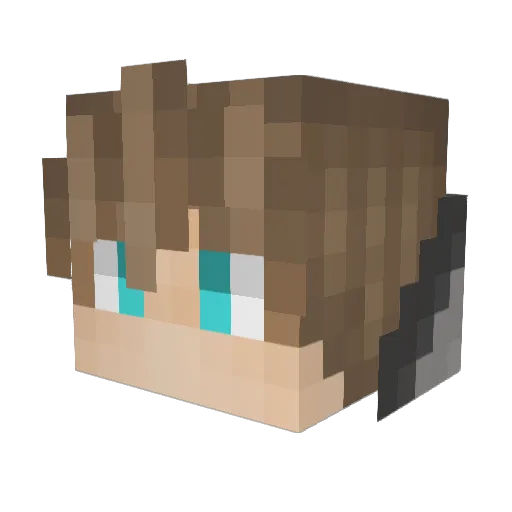 Diuna Minecraft avatar head, 3D render