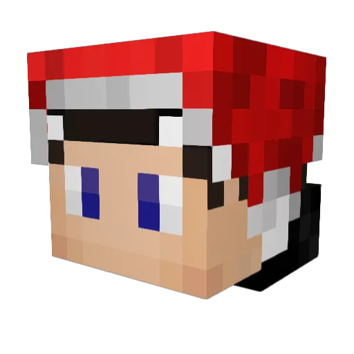 DivByte Minecraft avatar head, 3D render