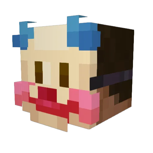 DivCi Minecraft avatar head, 3D render