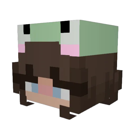 Diva7306 Minecraft avatar head, 3D render