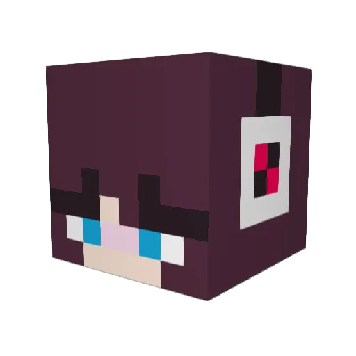 DivaDove99 Minecraft avatar head, 3D render