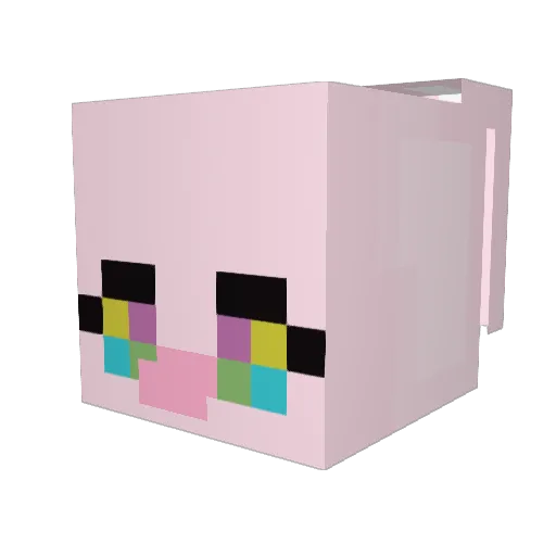 DivaStar Minecraft avatar head, 3D render