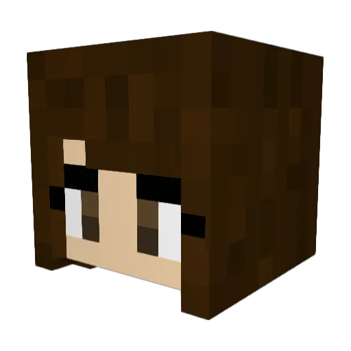 Divaah Minecraft avatar head, 3D render