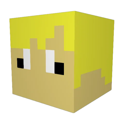 DivadKKT Minecraft avatar head, 3D render