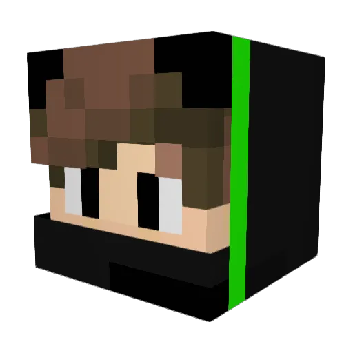 Divado_HD Minecraft avatar head, 3D render
