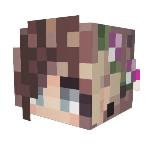 Divashni Minecraft avatar head, 3D render