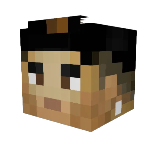 Divdav015 Minecraft avatar head, 3D render