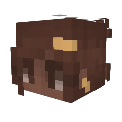 Divdove Minecraft avatar head, 3D render