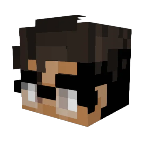 DiveCrow Minecraft avatar head, 3D render
