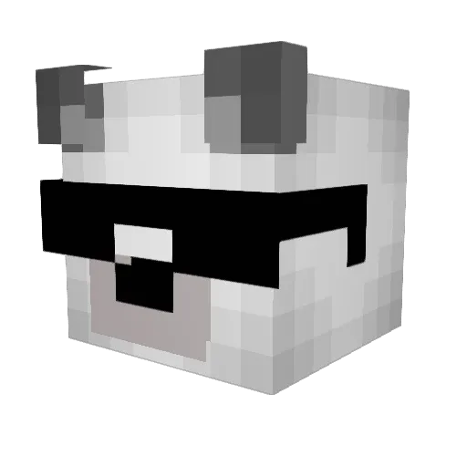 Diveonties Minecraft avatar head, 3D render