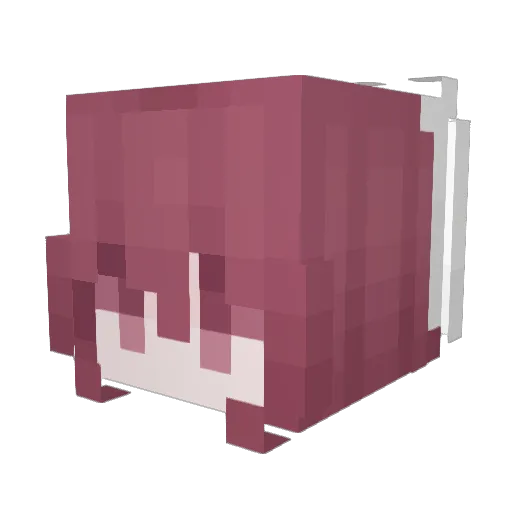 Diverge132 Minecraft avatar head, 3D render