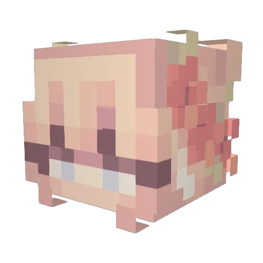 Divergently_ Minecraft avatar head, 3D render