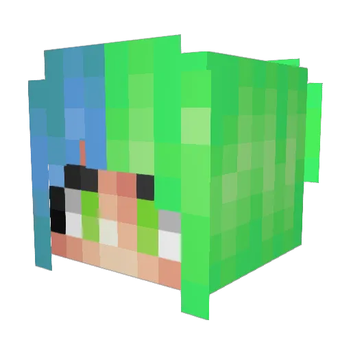 Divert Minecraft avatar head, 3D render