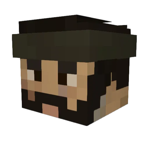 DividedS Minecraft avatar head, 3D render