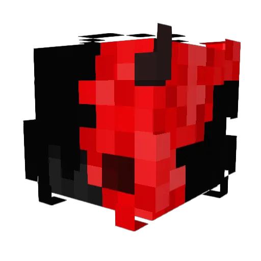 Dividied Minecraft avatar head, 3D render