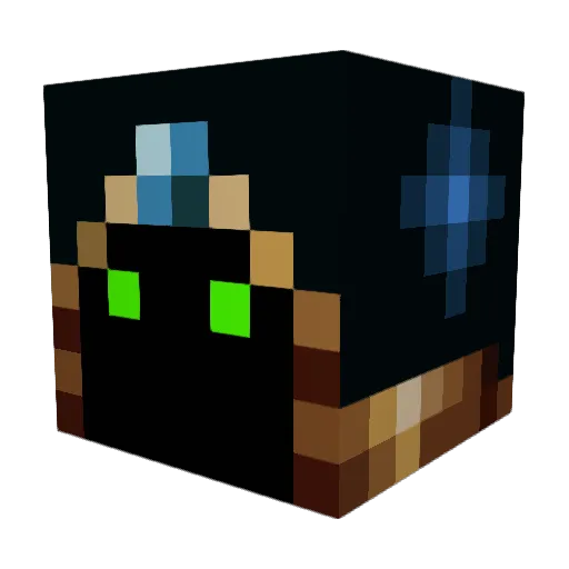 Diviex Minecraft avatar head, 3D render