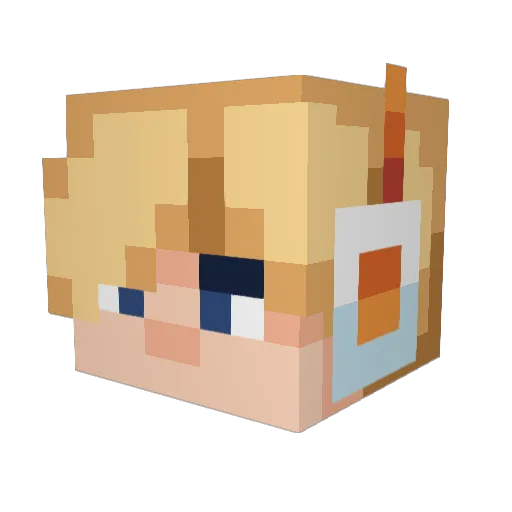 Divin3_Clarity Minecraft avatar head, 3D render
