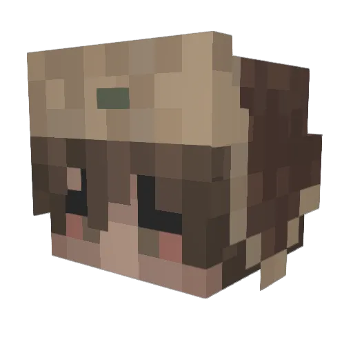 Divin7ty Minecraft avatar head, 3D render