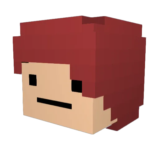 Divinable Minecraft avatar head, 3D render