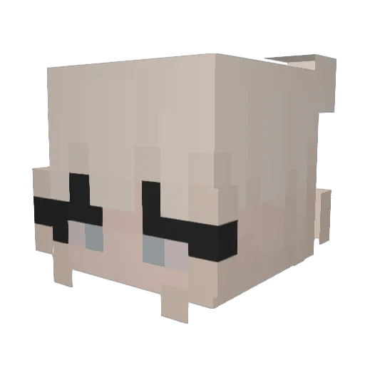 Divinah Minecraft avatar head, 3D render