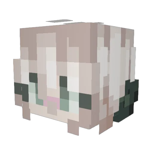 Divinata Minecraft avatar head, 3D render