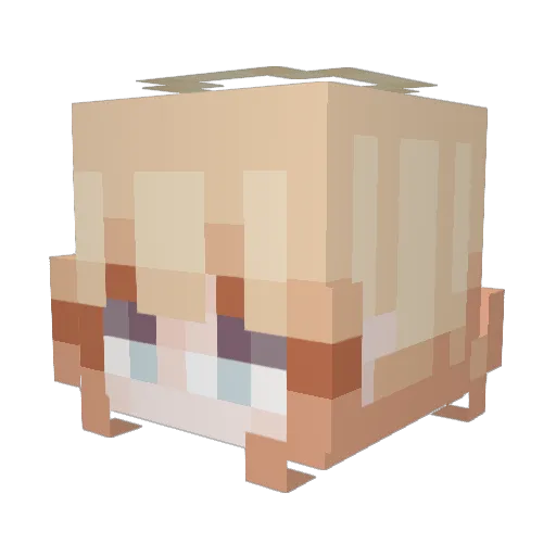 Divindade Minecraft avatar head, 3D render