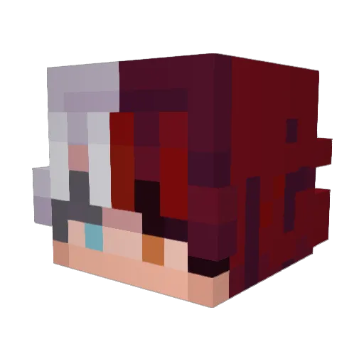 DivineAnxiety Minecraft avatar head, 3D render