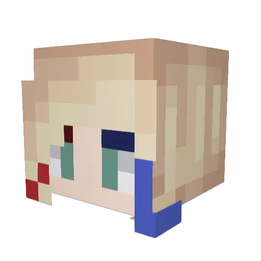 DivineBayley Minecraft avatar head, 3D render