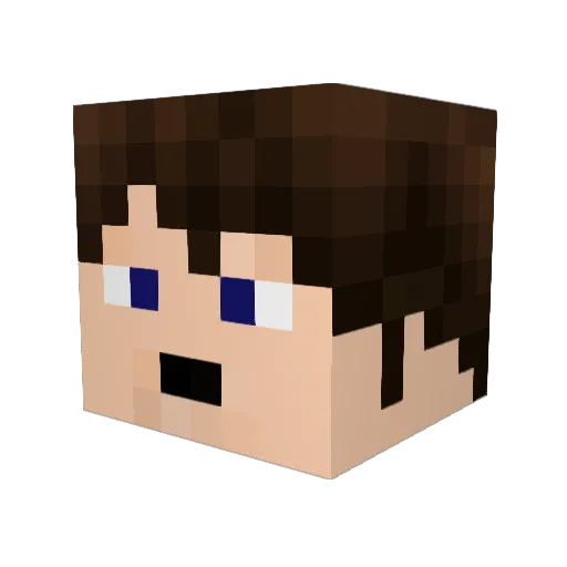 DivineFrequency Minecraft avatar head, 3D render