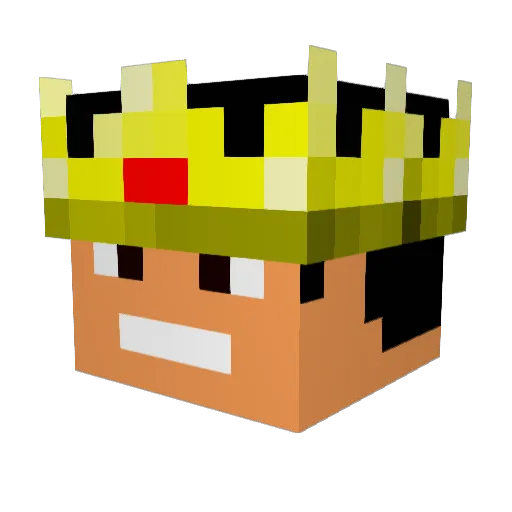 DivineK1ng Minecraft avatar head, 3D render